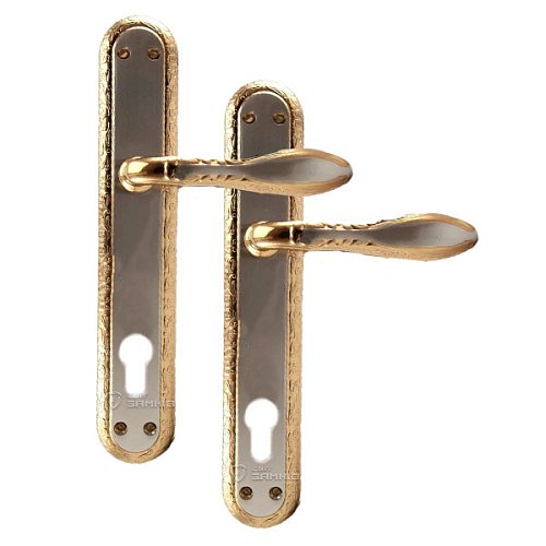 Ручки на планці OZCANLAR Zara Yale 85 сатин/золото(н) - Фото №1