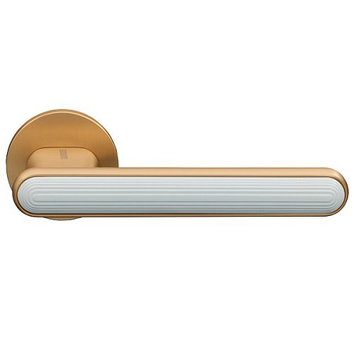 Ручки на розеті GAVROCHE Neptunium Z33 золото/білий - Фото №3