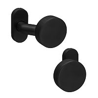 Ручки на розетте ABARO Lido FF фиксированная-фиксированная черный