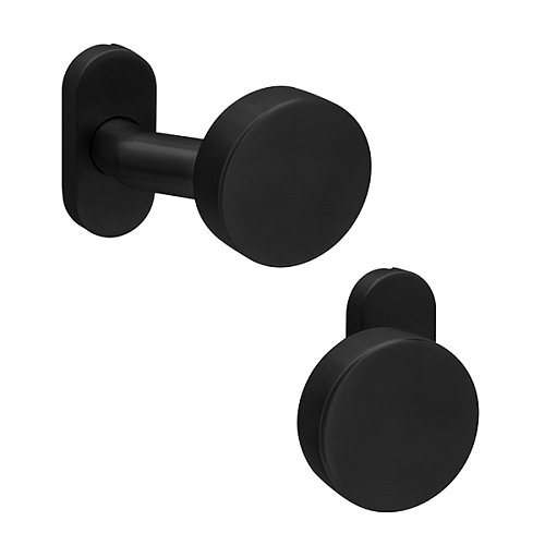 Ручки на розеті ABARO Lido FF фіксована-фіксована чорний - Фото №1