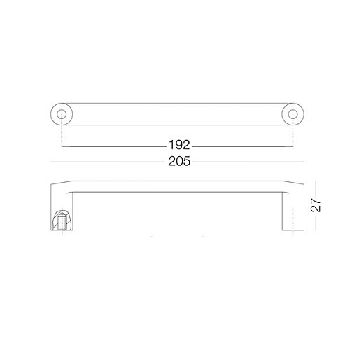 Ручка для мебели MVM D-1032 192 мм MA матовый антрацит - Фото №3