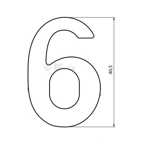 Цифра «6» OLV латунь (X.-M.) - Фото №3