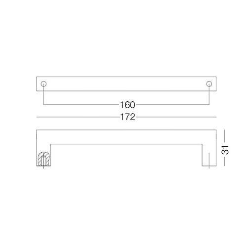 Ручка для мебели MVM SS-1024 160 мм Black черная - Фото №3