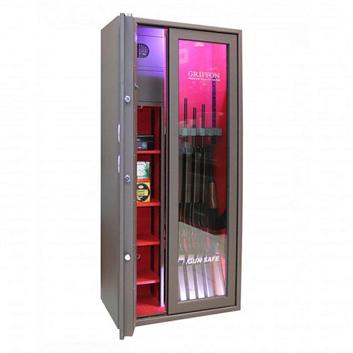 Сейф для зброї GRIFFON GG.700.E BROWN з броньованим склом - Фото №2