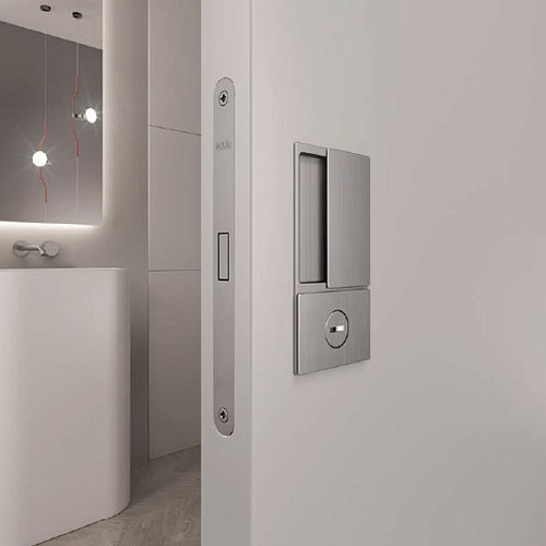Механизм замка AGB Mediana Polaris Wave WC магнит (BS50,5мм) хром матовый - Фото №3