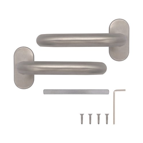 Ручки на розетте ABARO Valencia MM овальная розетта нержавеющая сталь - Фото №7