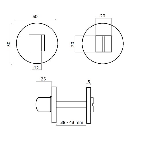 Вороток FORME Fixa Round/Slim C02 хром матовый - Фото №4
