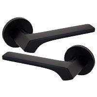 Ручки на розеті GAVROCHE Radium AL Black чорний