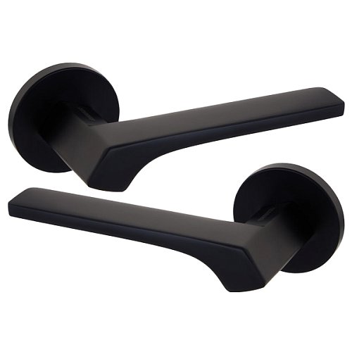 Ручки на розеті GAVROCHE Radium AL Black чорний - Фото №1