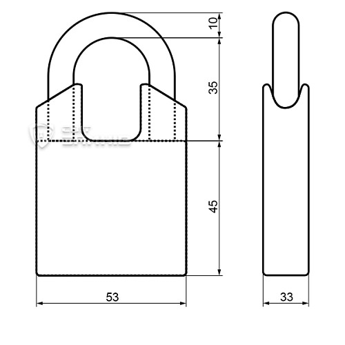 Замок навесной TOKOZ PLUTO G50 GUARD LONG (3 ключа) - Фото №11