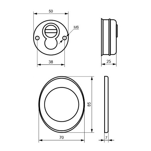 Протектор AZZI FAUSTO F23 Antitubo SB 25 мм 85х70 полированная латунь - Фото №5