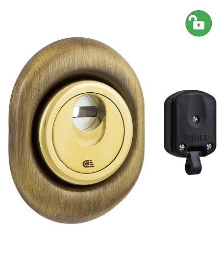 Протектор магнітний DISEC 3G2FM 25мм бронза сатин - Фото №1