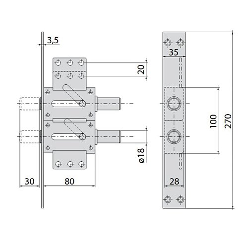 Девиатор CISA 06434.01 2 ригеля - Фото №6