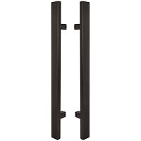 Ручки скоби ABARO Sydney 90° L:600 X:400 W:40*20mm 304 сіро-коричневий RAL 8019 (комплект)