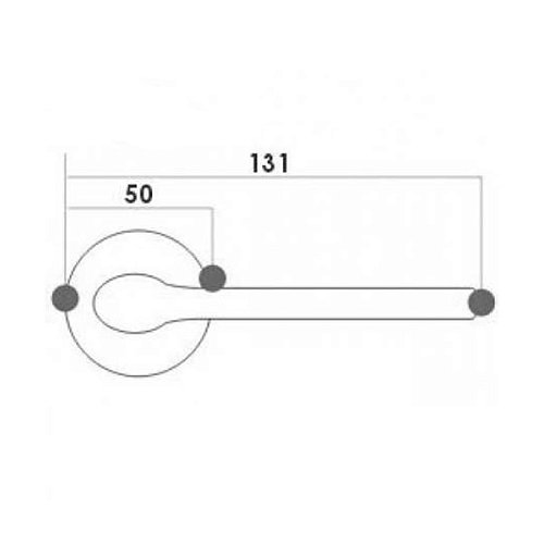 Ручки на розеті CONVEX 1485 (2015) матовий нікель - Фото №2