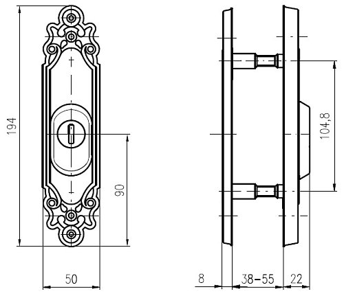 Протектор ROSTEX Ozdobna R3 (38-55мм) хром матовый - Фото №5