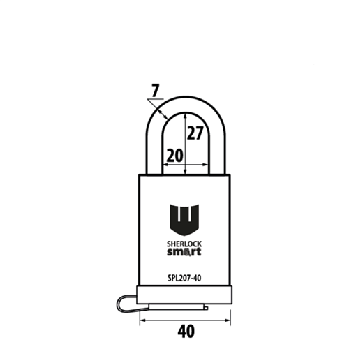 Замок навесной SHERLOCK SPL 207-40 Smart - Фото №7