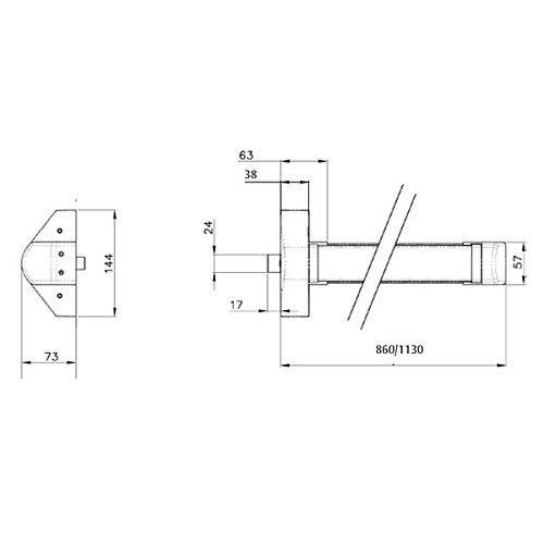 Антипаніка накладна TESA QUICK1S для евакуаційного виходу  black red чорно-червоний - Фото №11