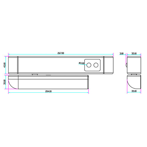 Электроригельный замок YLI YB-500H(LED) НО (без питания открытый) - Фото №4