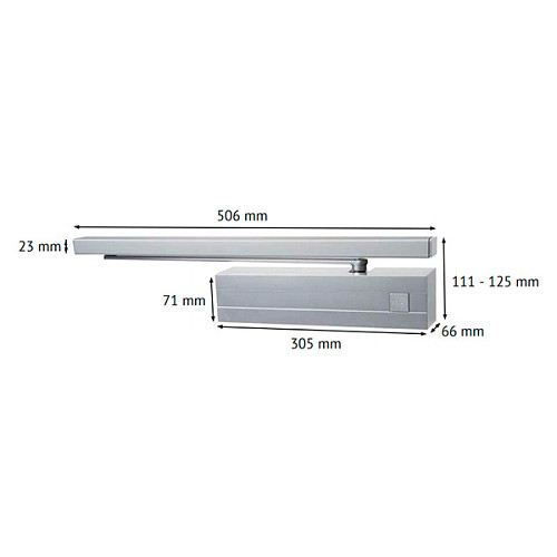 Дотягувач ABLOY DC250 CAM BC EN1-6 без тяги до 120кг FIRE Чорний - Фото №10