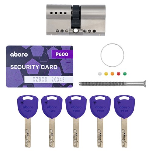 Циліндр ABARO P600 (модульний) 122 (61*61) Ni нікель сатин 5 ключів - Фото №15