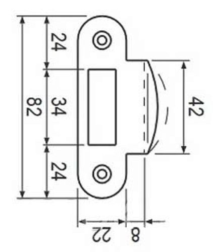 Ответная планка AGB с отбойником зел. бронза - Фото №2