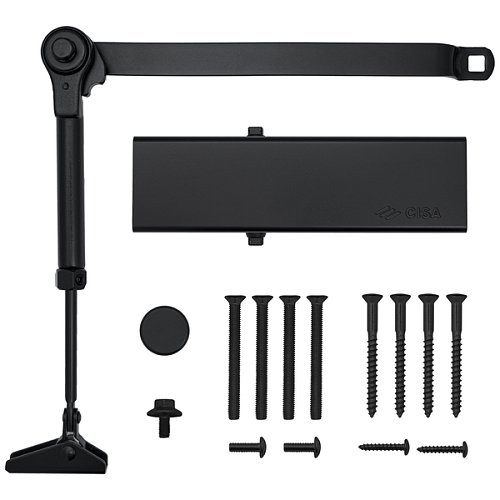 Доводчик CISA C1511.03.0.90 Professional Plus2 STD HO с фиксацией до 80 кг черный - Фото №7