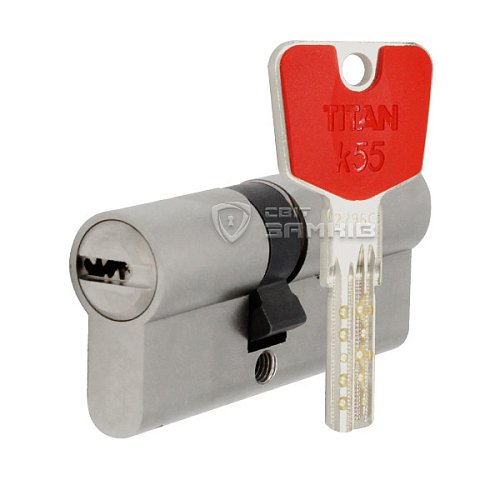 Циліндр TITAN K55 100 (35*65) нікель сатин - Фото №1