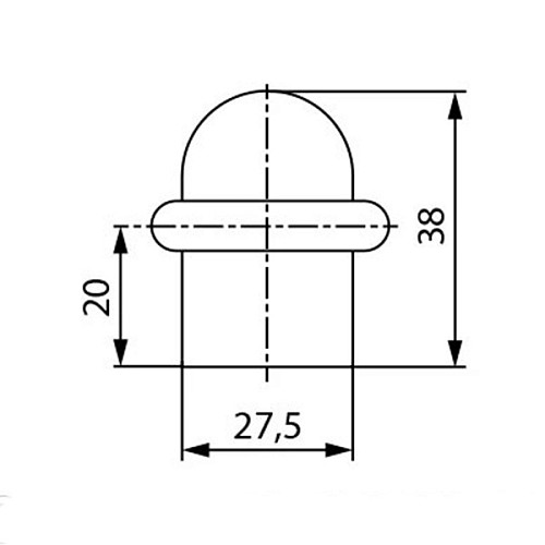 Стопор дверной напольный SIBA SB-DS 606 античная бронза  - Фото №2