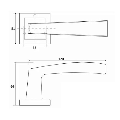 Ручки на розеті APECS Windrose Mistral H-18103-A AN античний - Фото №2