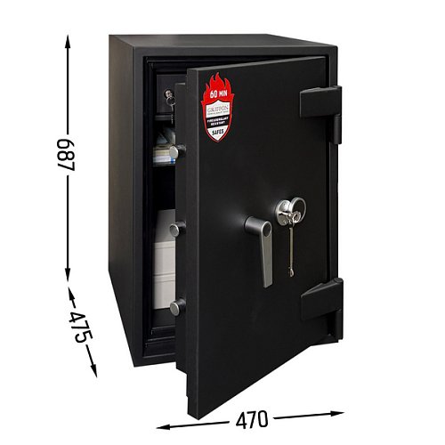 Сейф вогнестійкий GRIFFON FRS.70.K BLACK - Фото №2