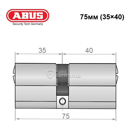 Цилиндр ABUS Bravus 4000 Compact 75 (35*40) никель сатин - Фото №7