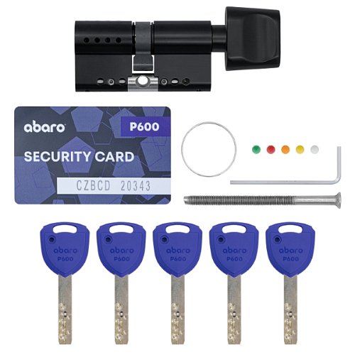 Циліндр ABARO P600 (модульний) 62T (31*31T) Bk чорний 5 ключів - Фото №14