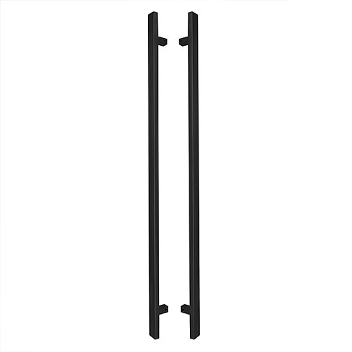 Ручки скобы ABARO Sydney 90° L:1600 X:1200 W:40*20mm SS 304 черный RAL 9005 (комплект) - Фото №1