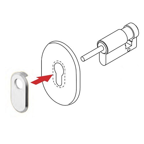 Щиток DISEC A2427 овальный хром полированный - Фото №3