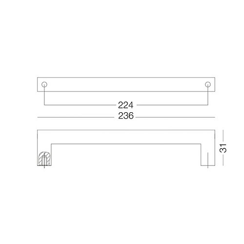 Ручка для мебели MVM SS-1024 224 мм Black черная - Фото №3