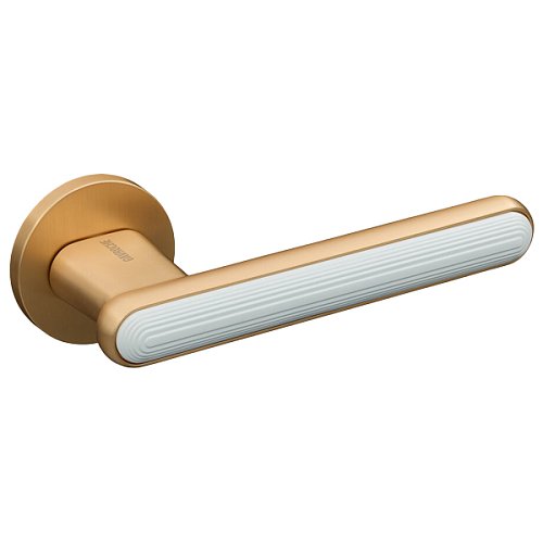 Ручки на розеті GAVROCHE Neptunium Z33 золото/білий - Фото №2