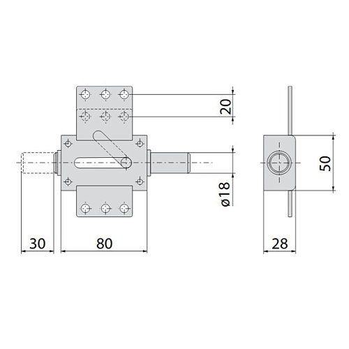 Девіатор CISA 06437.00 без торцевої планки 1 ригель  - Фото №6