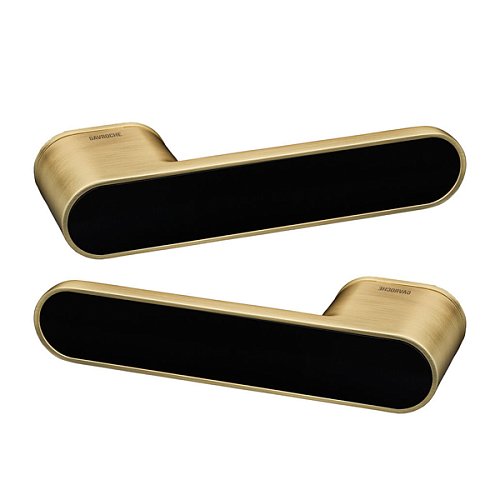 Ручки на розетте GAVROCHE GRclick сатиновое золото/черный - Фото №1