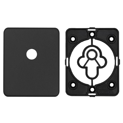 Накладка під шток AZZI FAUSTO MP/TEKNO/NO прямокутна чорний матовий - Фото №3