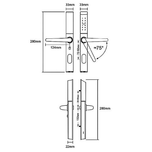 Умный замок PES Ford 2 накладной черный - Фото №10