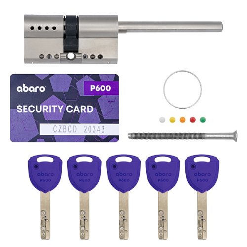 Циліндр ABARO P600 (модульний) 97T (66*31T) зі штоком Ni нікель сатин 5 ключів - Фото №14