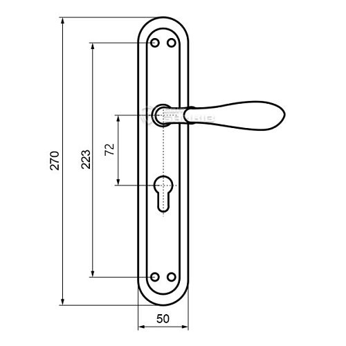 Ручки на планке OZCANLAR Zara Yale 72 сатин/золото - Фото №2