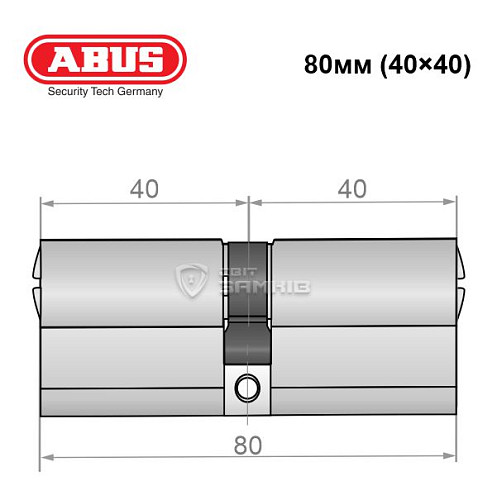 Цилиндр ABUS Bravus 4000 Compact 80 (40*40) никель сатин - Фото №7