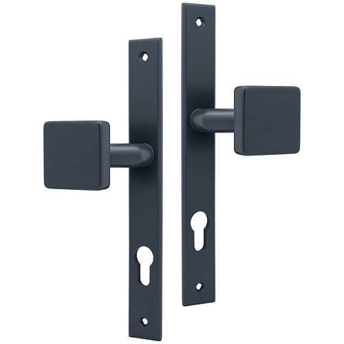 Ручки на планці ABARO Monaco FF фіксована-фіксована антрацит - Фото №1