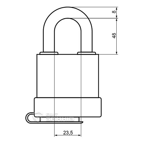 Замок навісний ABUS Submariner-83WIPB/53 Bravus-1000 (3 ключа) - Фото №3