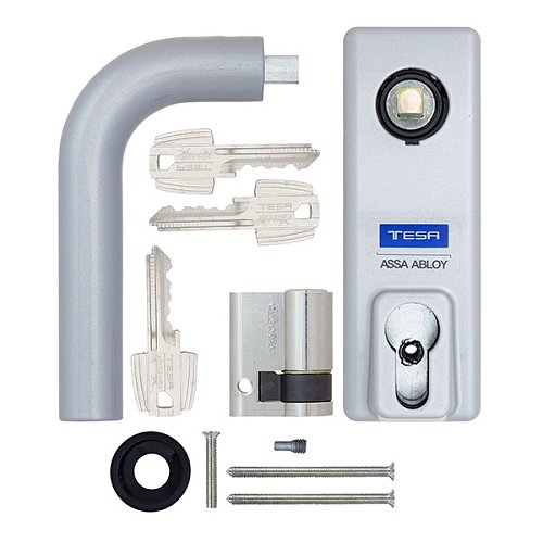 Ручка антипаника на планке TESA Modular Vector 72 мм серая с цилиндром - Фото №8