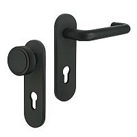 Ручки противопожарные на планке MARVON SP6 нажимная-фиксированная 72 мм черный матовый