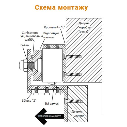Кронштейн Yli Electronic MBK-350NZL монтажний для системи контролю доступу - Фото №5