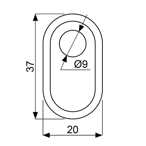 Щиток DISEC A2427 овальный хром матовый - Фото №7
